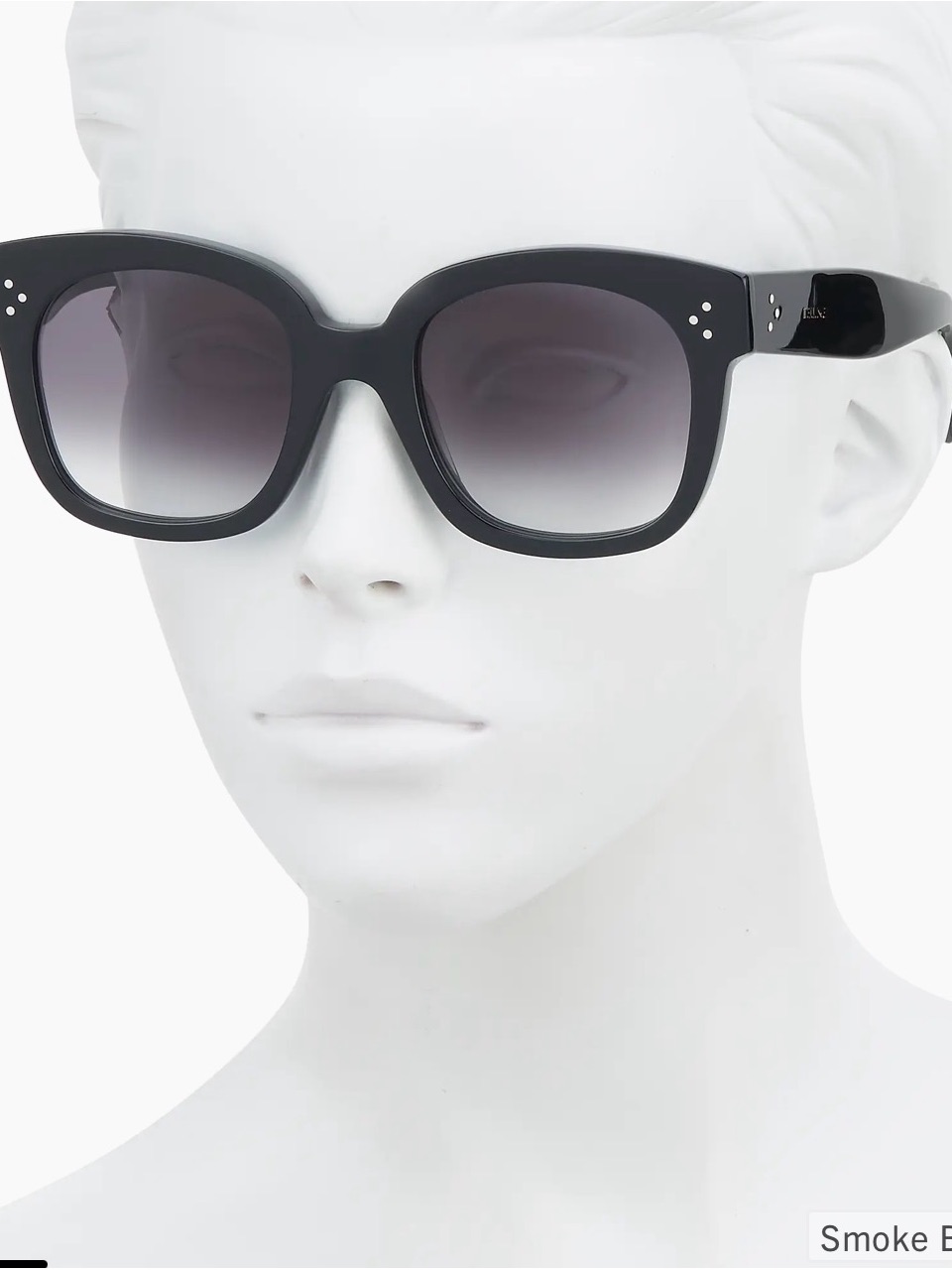 Authentic Celine Classic Black Square Sunglasses - Smoke Black Gradient Lenses
